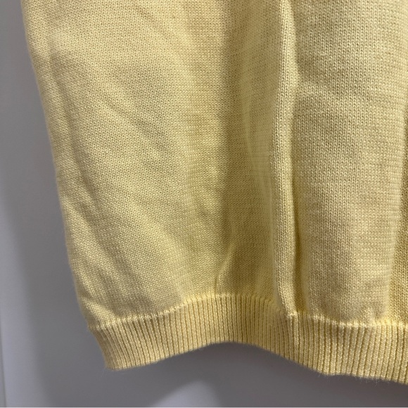 Vintage Alfred Dunner Yellow Short Sleeve Knit Tropical Sweater Women’s Size XL - Picture 15 of 17